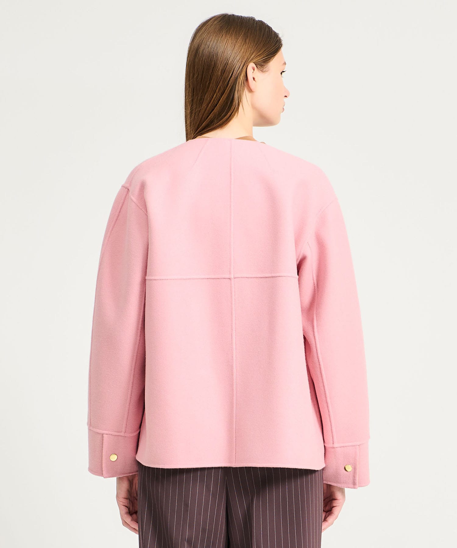 ESTNATIONの女性ベビーパープルコート/エストネーション　uncrave ESTNATION / リバーシブル ショートコート｜ESTNATION ONLINE