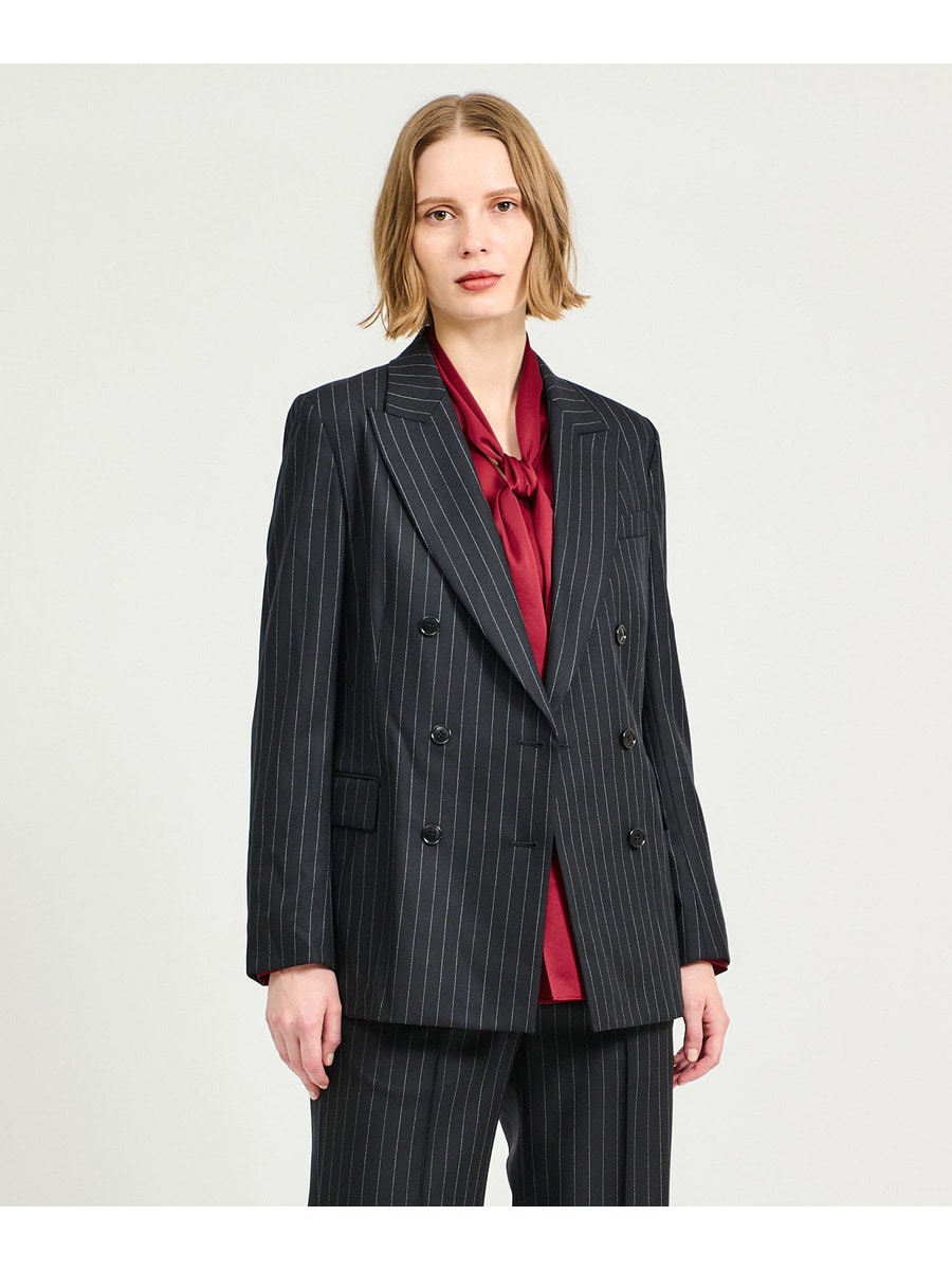 ピンストライプ ダブルジャケット