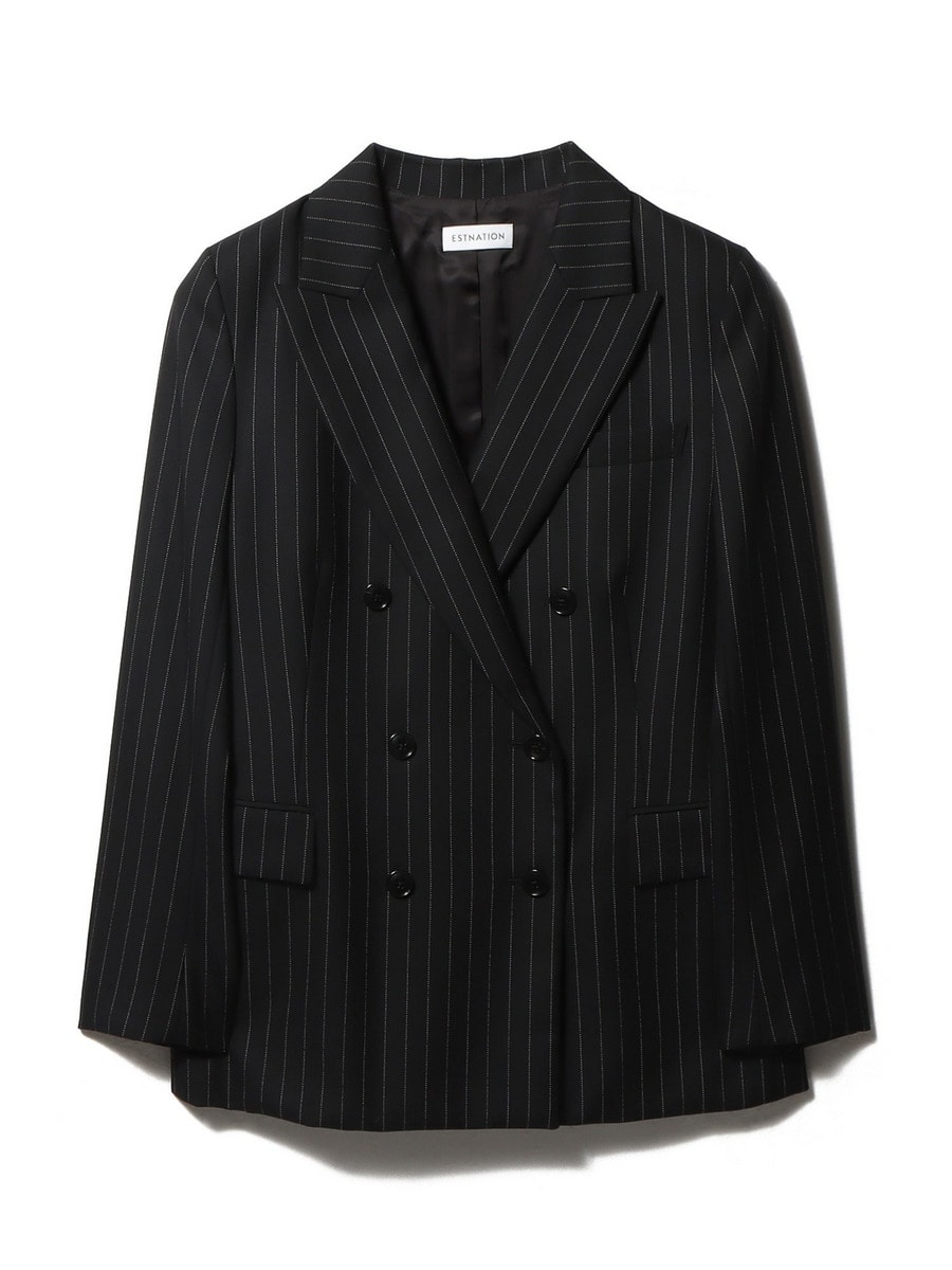 BEAMS BOY ピンストライプ ダブル ジャケット BEAMS BOY（ビームス ボーイ）ピンストライプ ダブル ジャケット