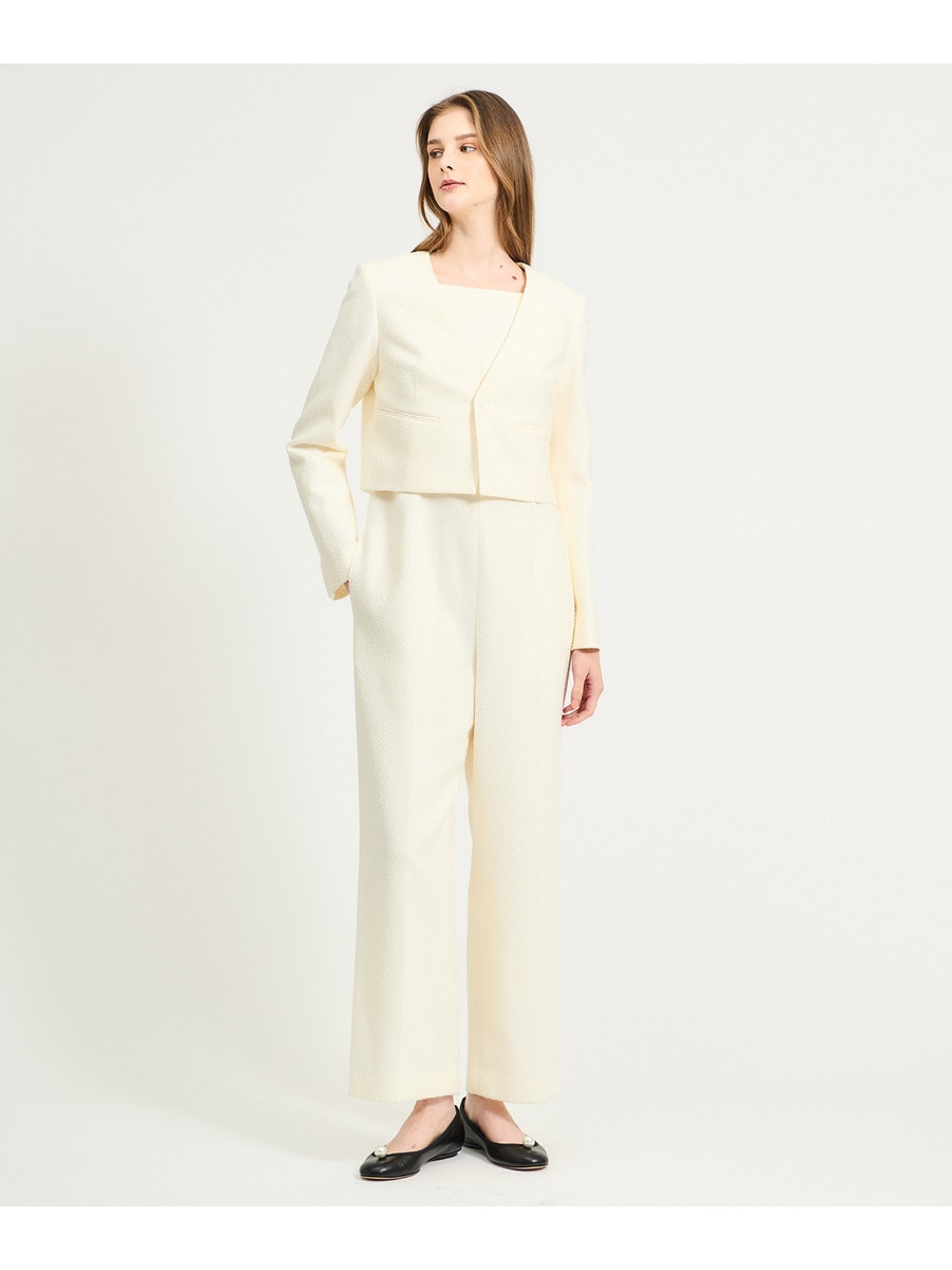 ESTNATION / リングツイード ノーカラーショートジャケット｜ESTNATION