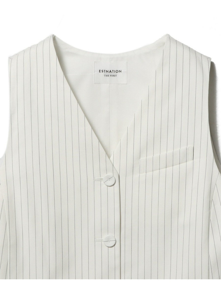 CELINE ストライプ ノースリーブ ベスト 20SS エディ CELINE セリーヌ ストライプ ノースリーブ ベスト グレー