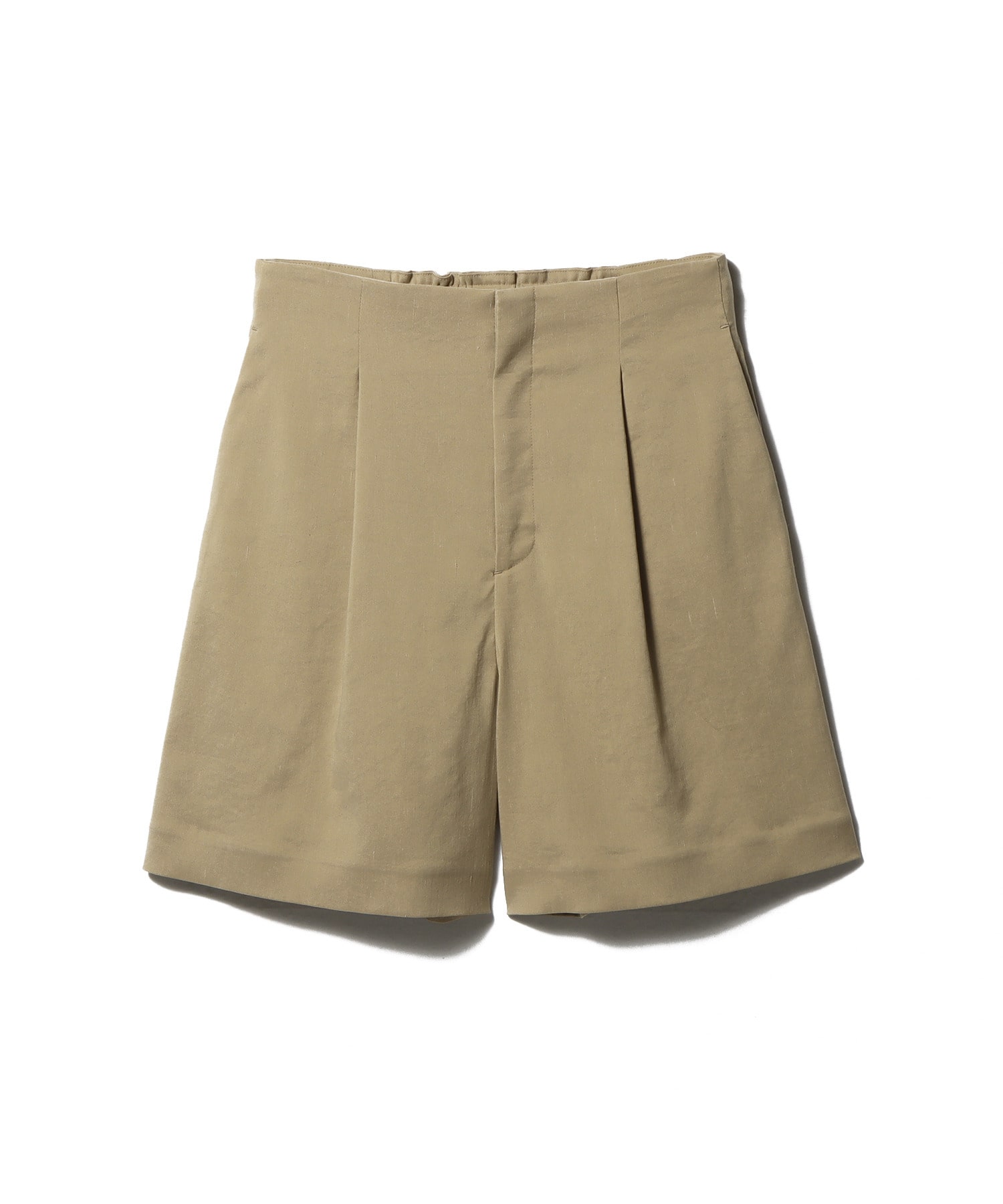 リネンナイロンストレッチショートパンツ