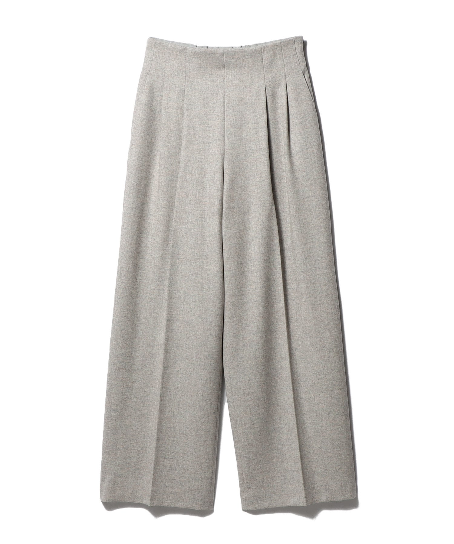 ミックスツイード ハイウエストタックパンツ