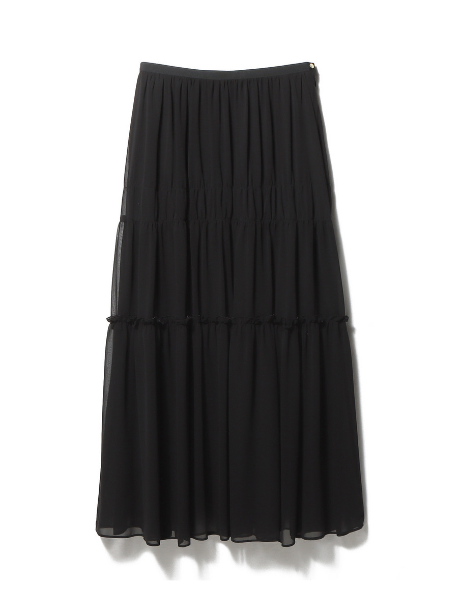 ESTNATION / シャーリング ティアード マキシスカート