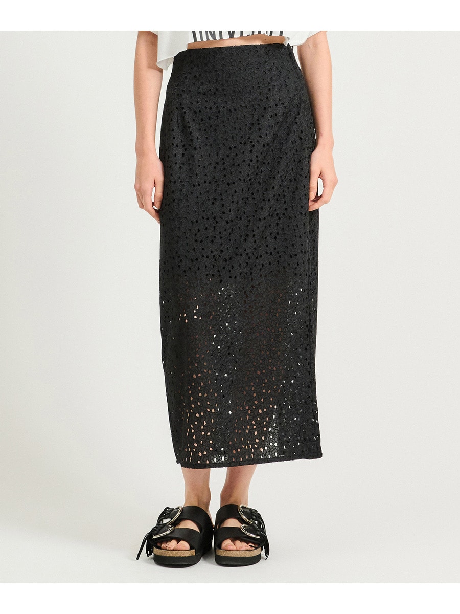 エンブロイダリー Iライン スカート