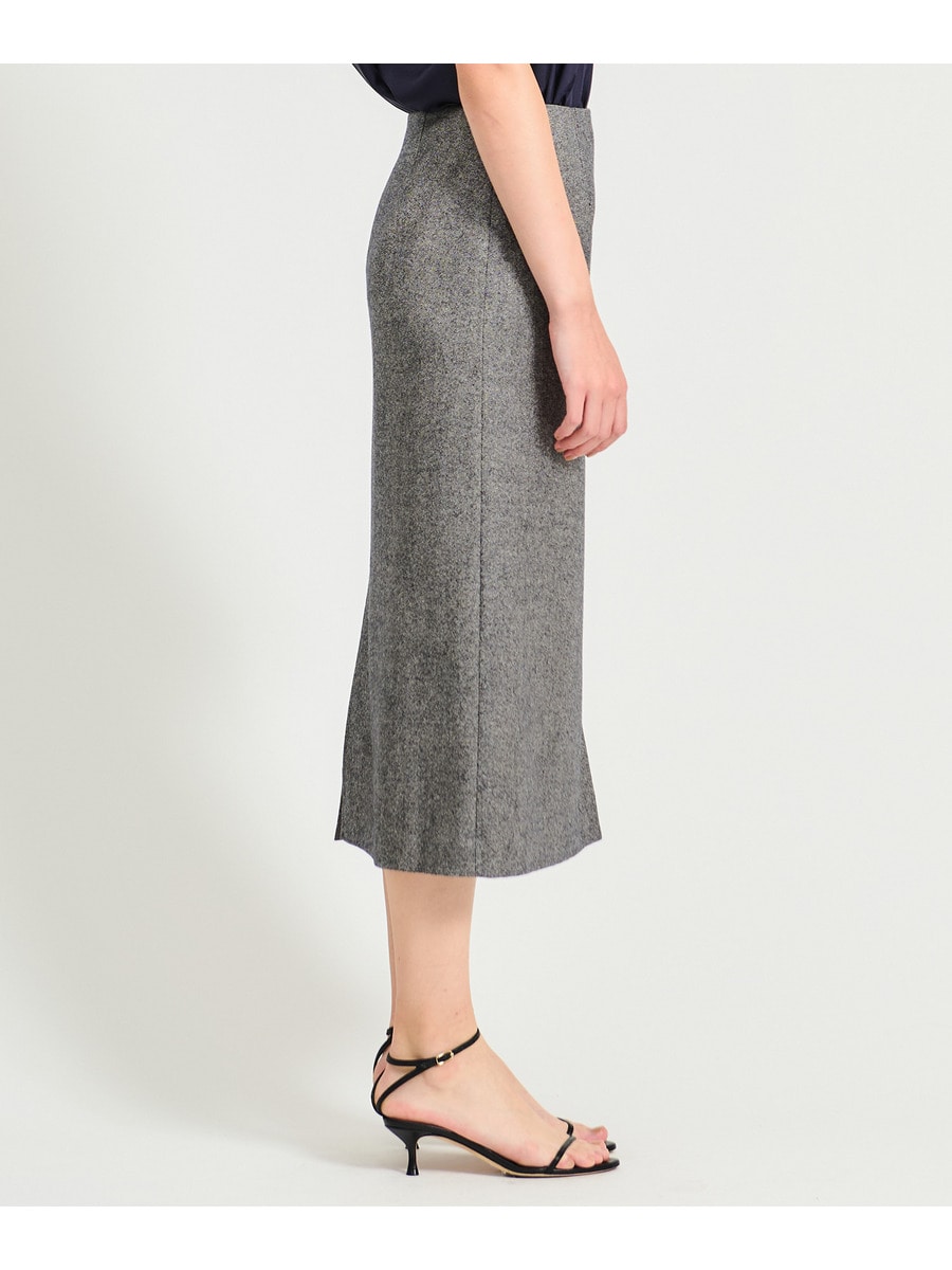 【新品】Sov. ミックスツイード　タイトスカート　ゴールド 加工 38（M） 新品】Sov. ミックスツイード タイトスカート ゴールド 加工 38