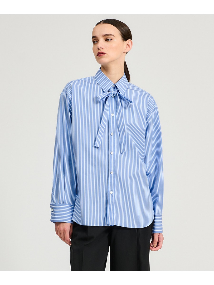 リボンタイ ビッグシャツ