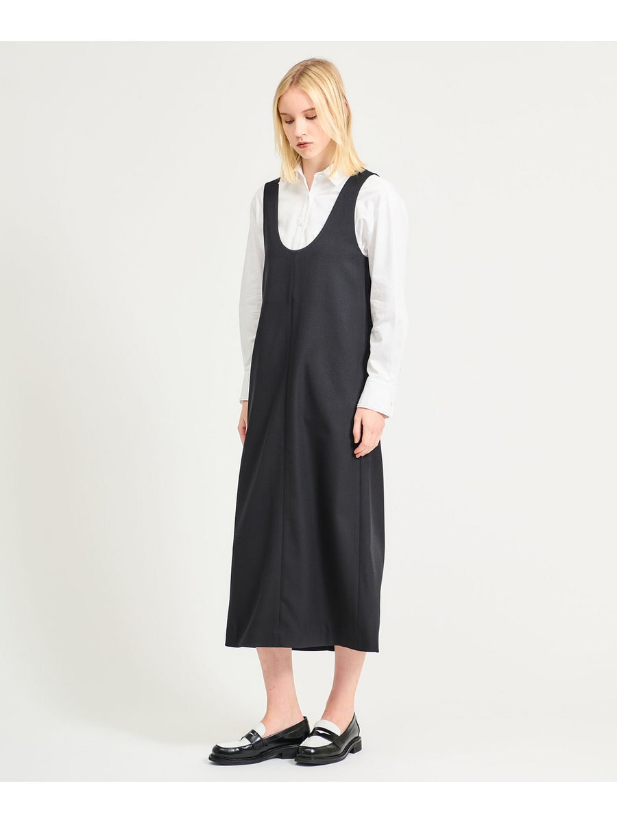 バックバックル ストレートワンピース