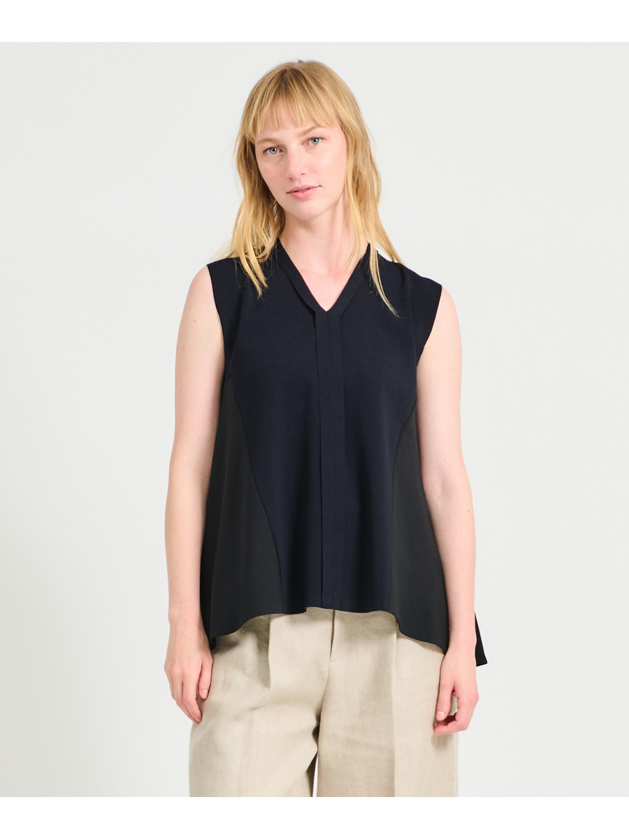 ジョーゼットコンビ Vネックニット