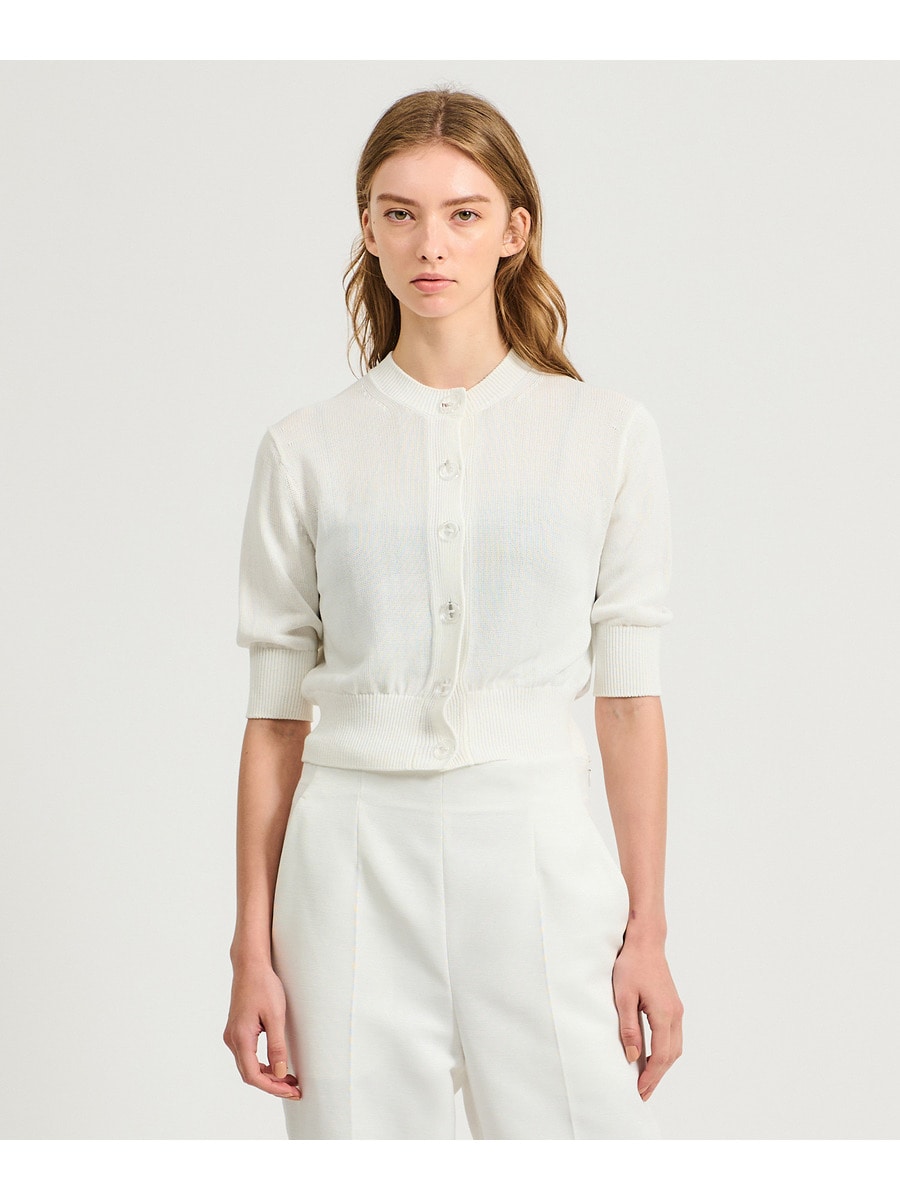 ペーパーヤーン クルーカーディガン