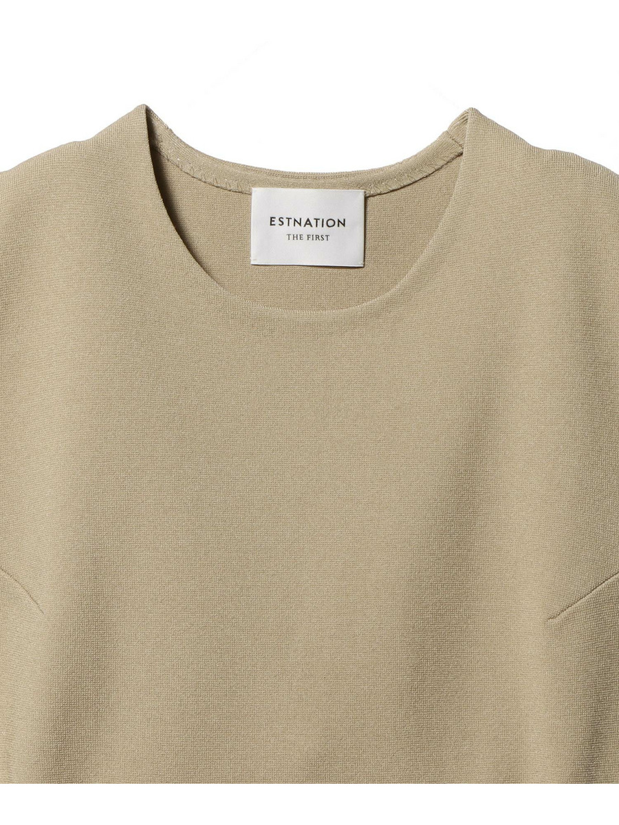 ニット セーター ESTNATION THE FIRST / ストレッチミラノ リブニット ノースリーブ レディース ESTNATION THE FIRST / ストレッチミラノ リブニット