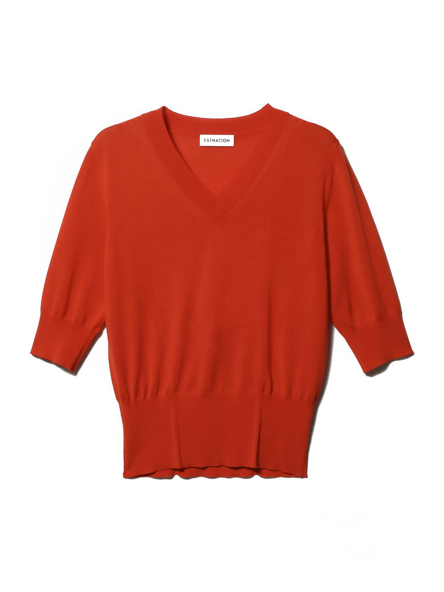 ニット セーター ESTNATION / ウォッシャブルウール Vネック ニット レディース ESTNATION / ウォッシャブルウール Vネック ニット｜ESTNATION