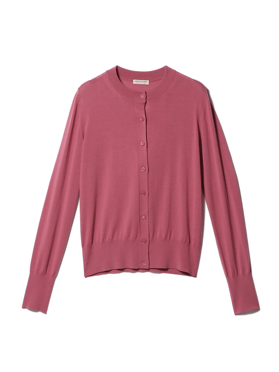 カーディガン IONSEOUL Mood Cable Collar Cardigan 4JH098 Classic V Neck Halfdrop Intarsia Cardigan W/ 4 Bar In Cotton