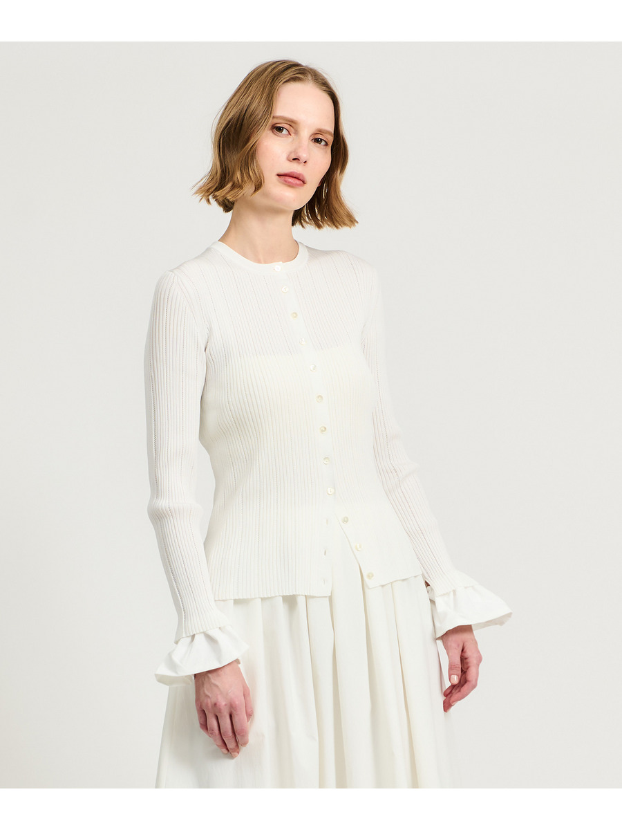 シュシュコンビ アイレットリブニット