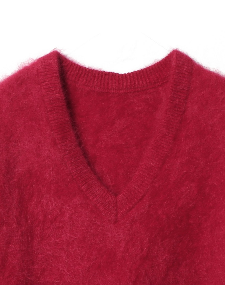 ESTNATION / ピュアファーカシミア Vネックプルオーバー