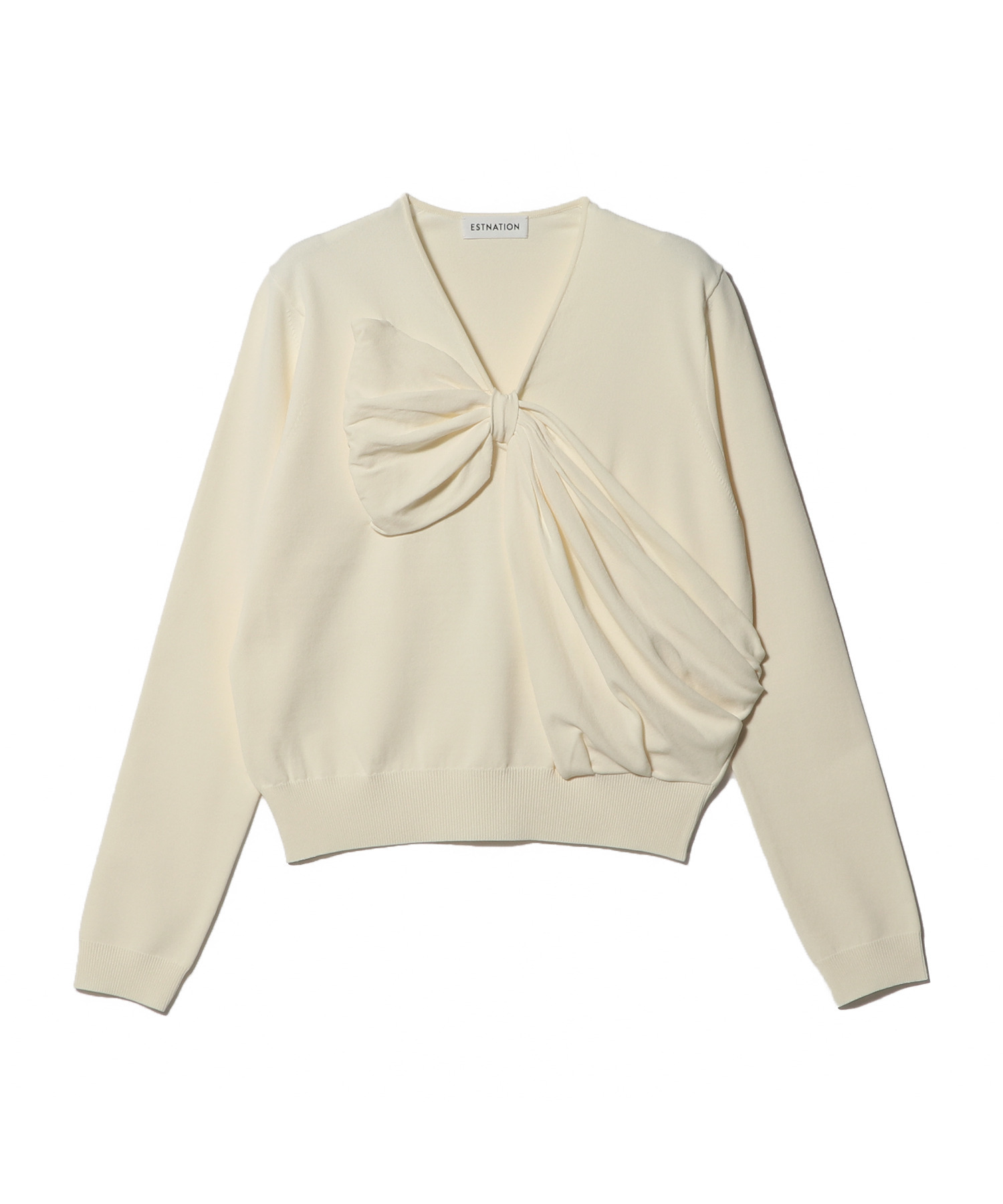 リボンモチーフニット