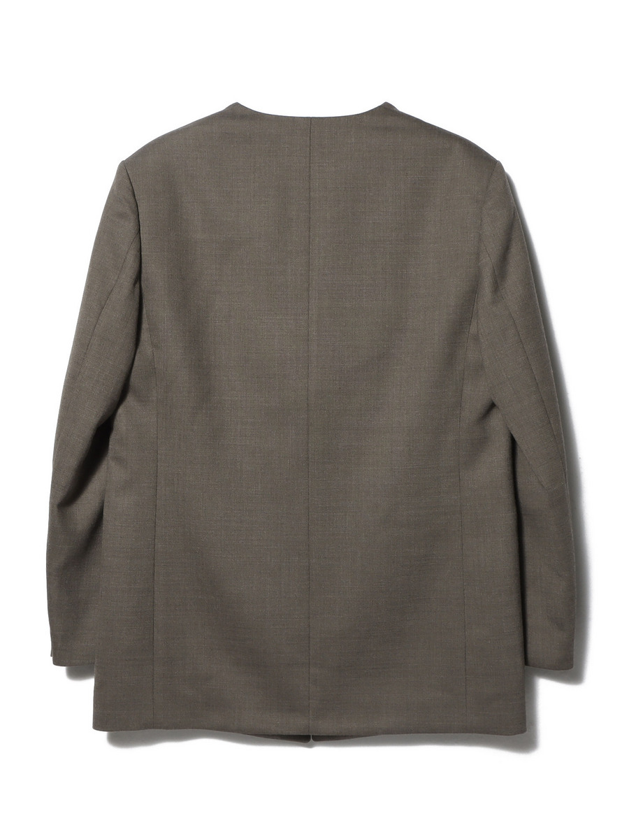 【美品】エストネーション ノーカラージャケット Mサイズ ブラック ストレッチファインノーカラージャケット - SOÉJU online store