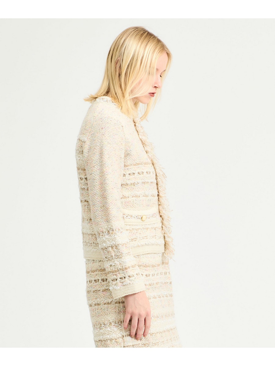 BOUSSOLE / クラシックファンシーツイード ニットジャケット