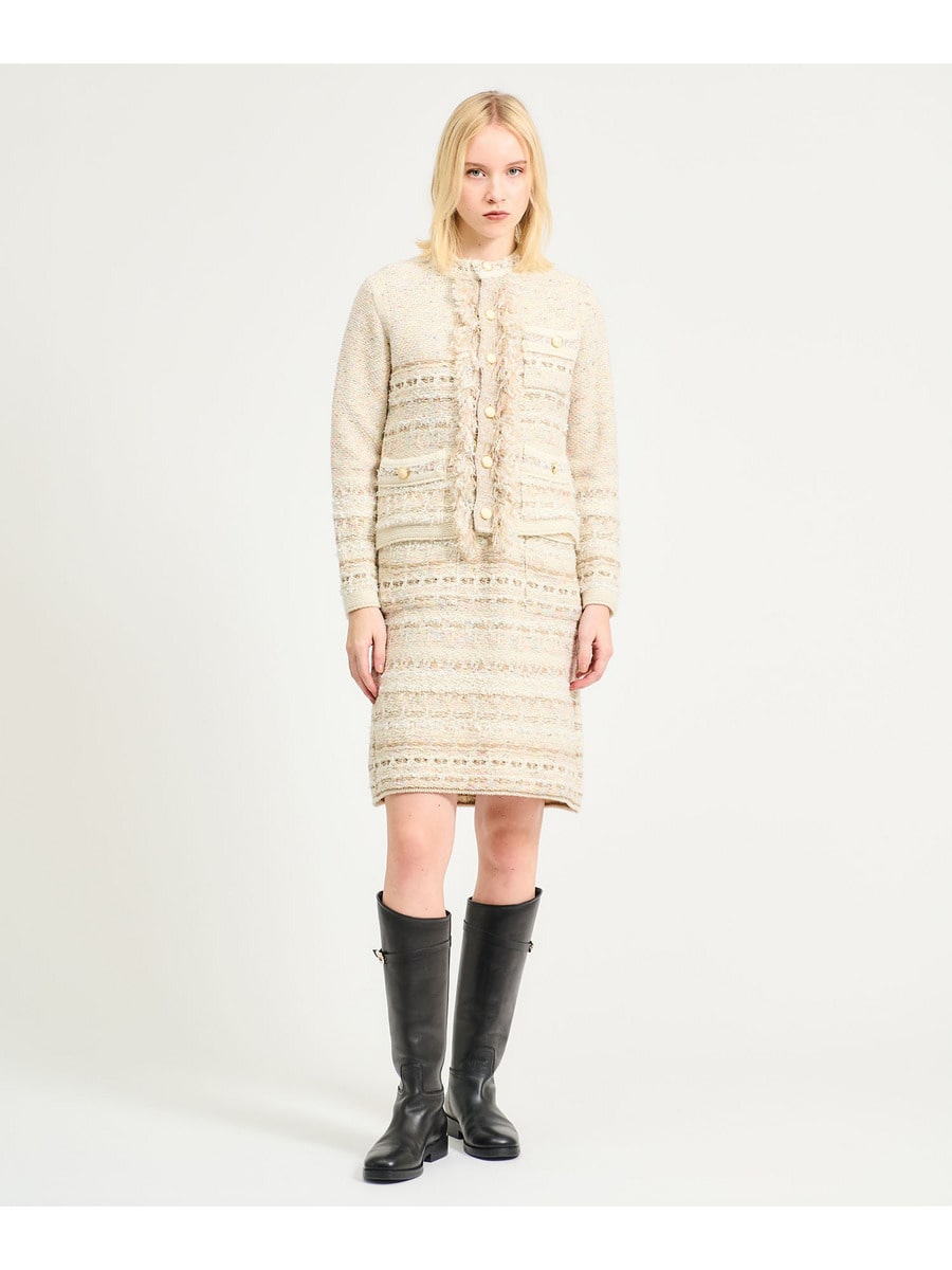 BOUSSOLE / クラシックファンシーツイード ニットジャケット