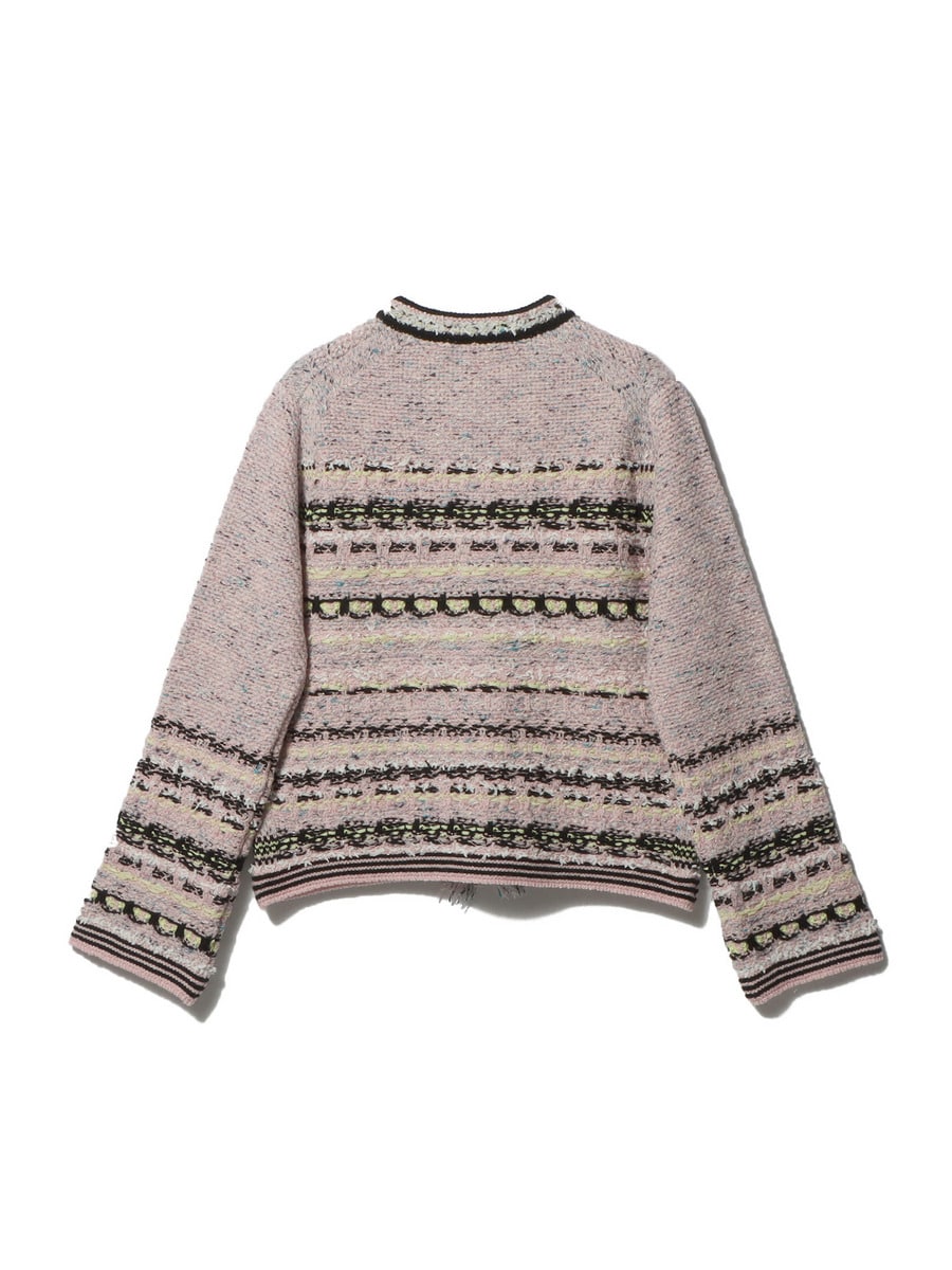 ツイード ニット ジャケット ツイードニットジャケット（ノーカラージャケット） | grove（グローブ