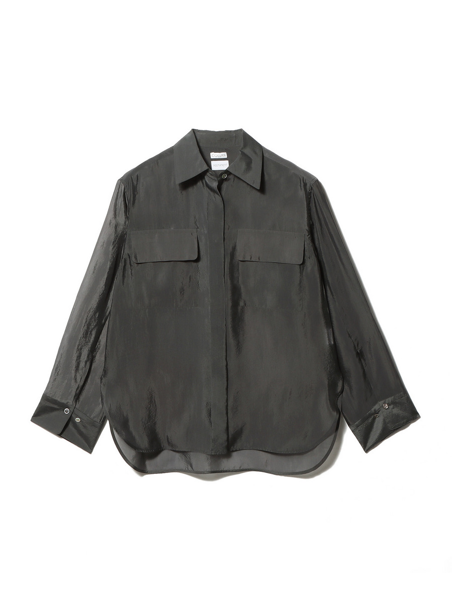 【極美品／今季？】エストネーションCOLUMNシアーシャツ／最終価格 COLUMN / レギュラーシアーシャツ＜PERMANENT＞｜ESTNATION