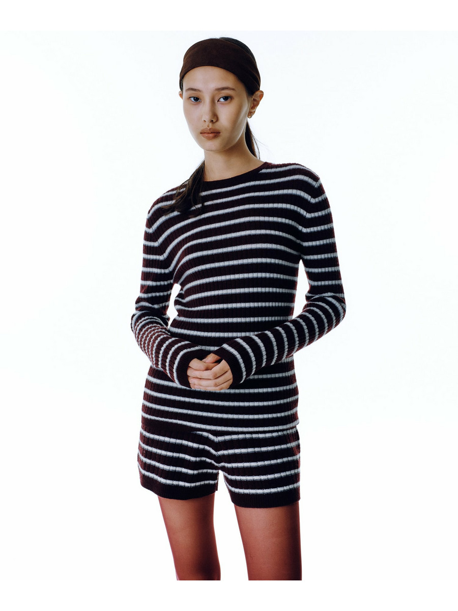 Multi Border Knit Shorts