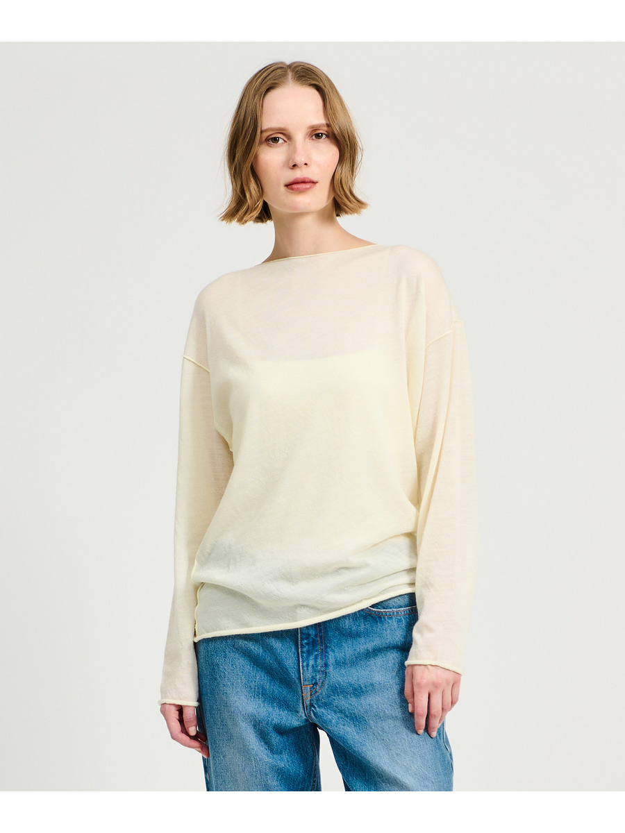 ソフトウール クルーネック カットソー