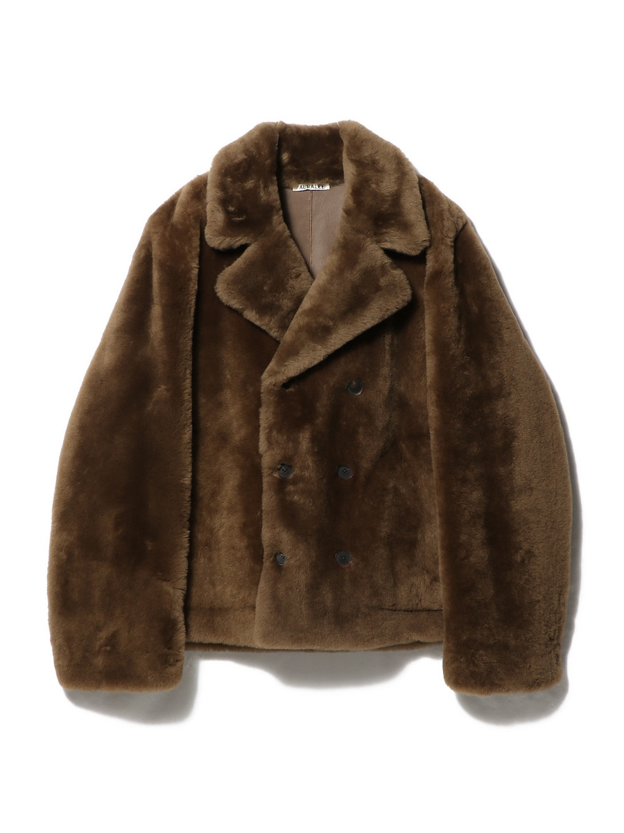 近年モデル✨ERMANNOFIRENZE ムートン　エフェクトコート　エンブレム 近年モデル✨ERMANNOFIRENZE ムートン エフェクトコート