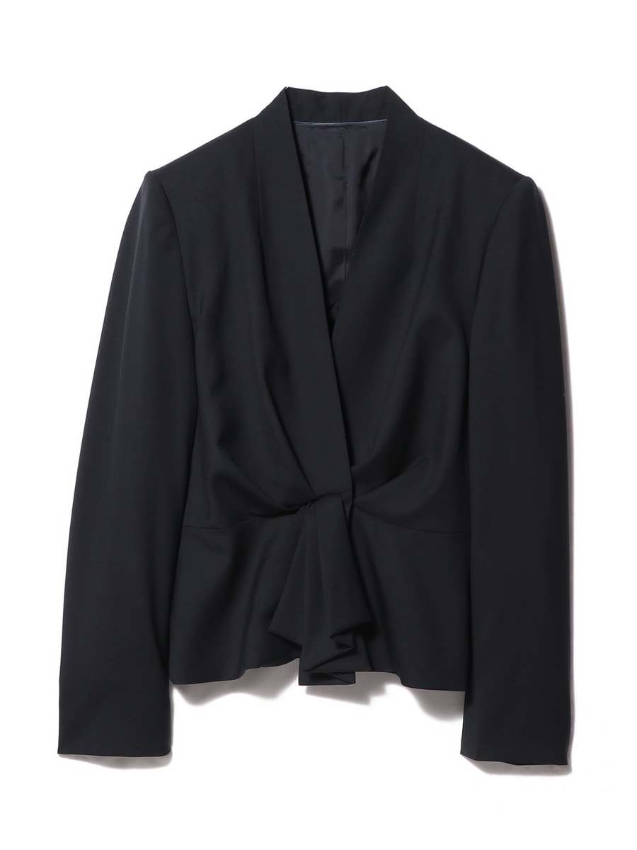 ESTNATION ノーカラー レザージャケット　ブラック ESTNATION / フェイクレザージャケット｜ESTNATION ONLINE STORE