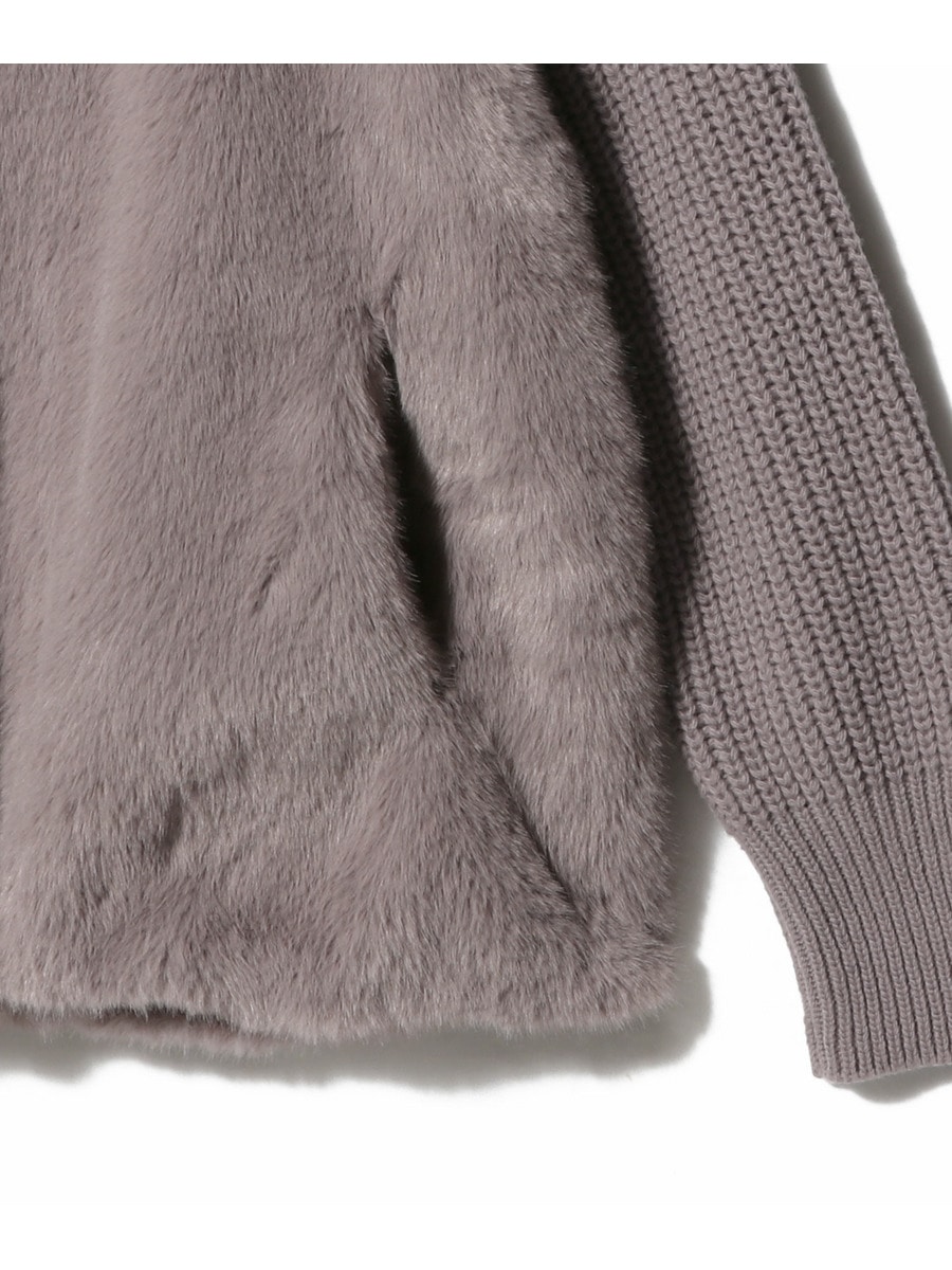 HERNO / ニットスリーブ ファーブルゾン|ESTNATION ONLINE HERNO / ニットスリーブ ファーブルゾン|ESTNATION ONLINE