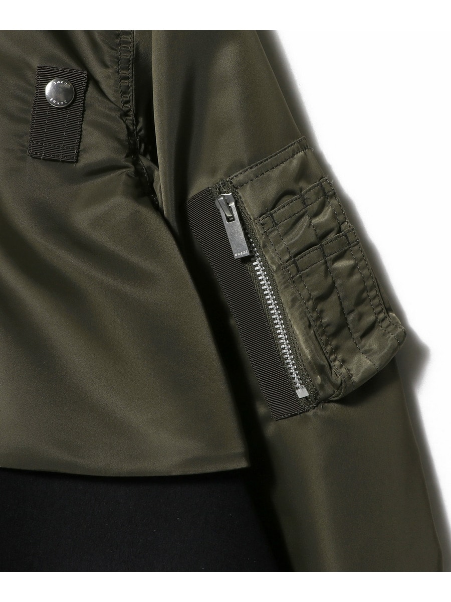 SACAI / ナイロンツイル×ウールメルトン ブルゾン