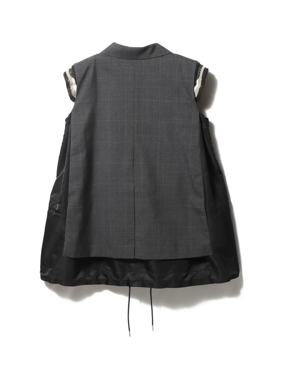 (お値下げ】sacai ベスト付きコート sacai ベスト トップス 2 ブラック ライダース アウター - メルカリ