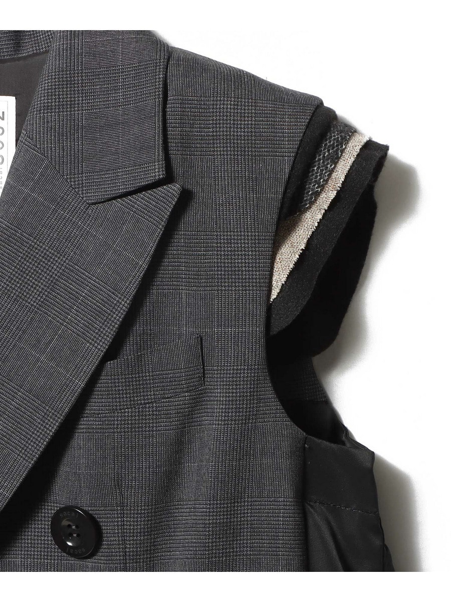 SACAI / ファブリックコンビベスト｜ESTNATION ONLINE STORE