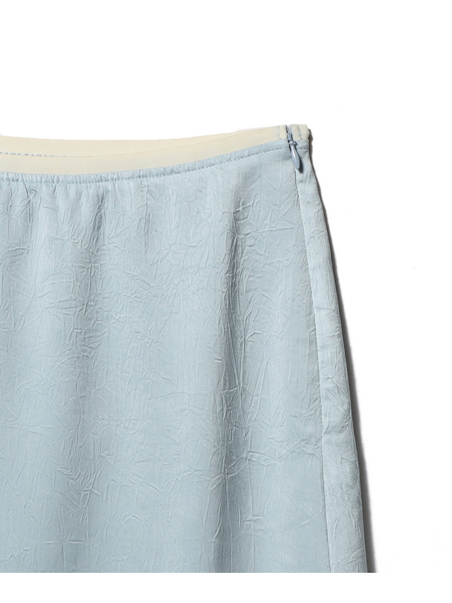 “BAUM UND PFERDGARTEN” カットアウトサテンドレス LightBlue BAUM UND PFERDGARTEN / Sesse ミディ サテンスカート