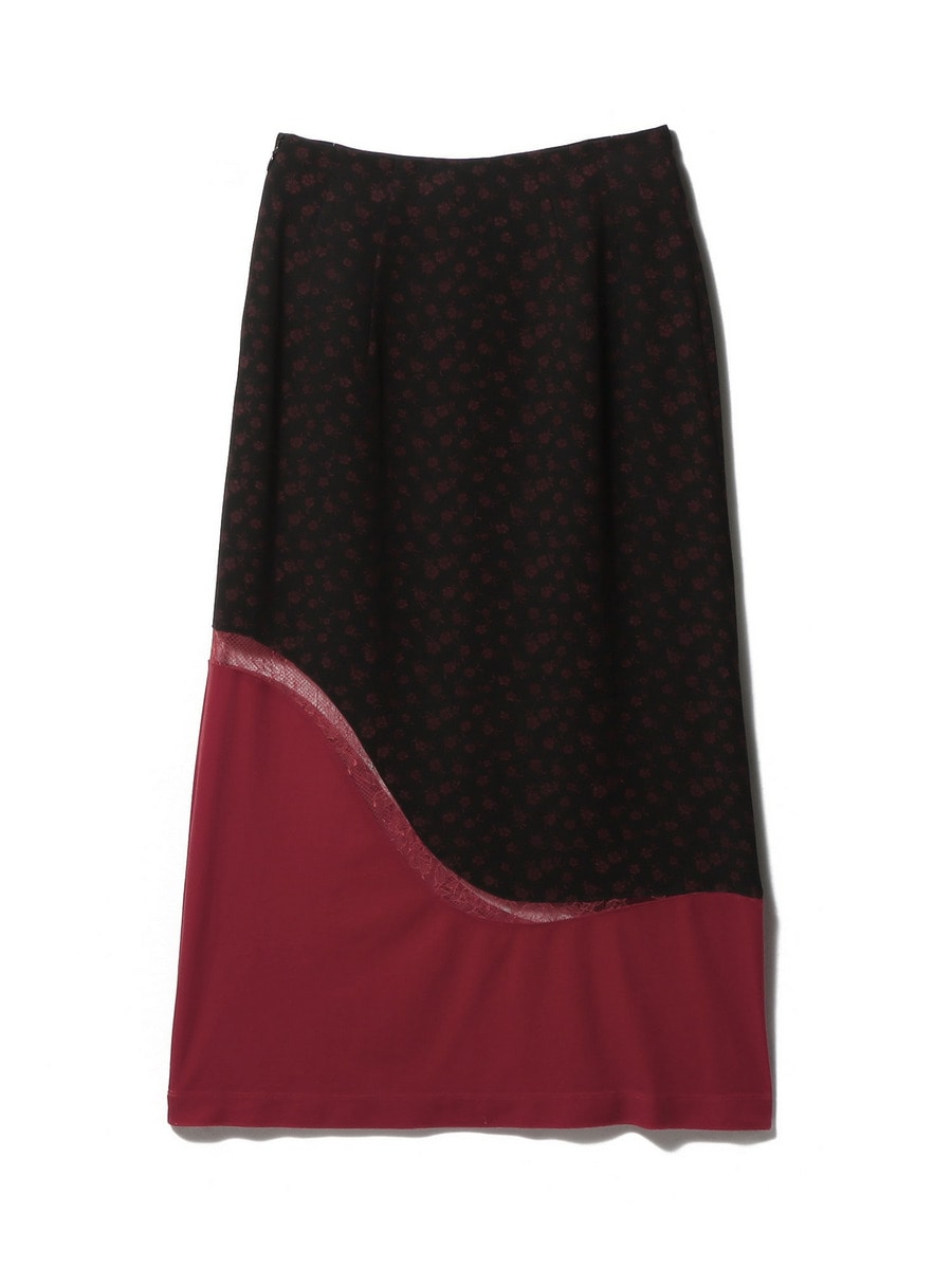 美品【mame kurogouchi】ネイビー　スカート Mame Kurogouchi(マメ) Cording Embroidered Nep-Cotton Skirt
