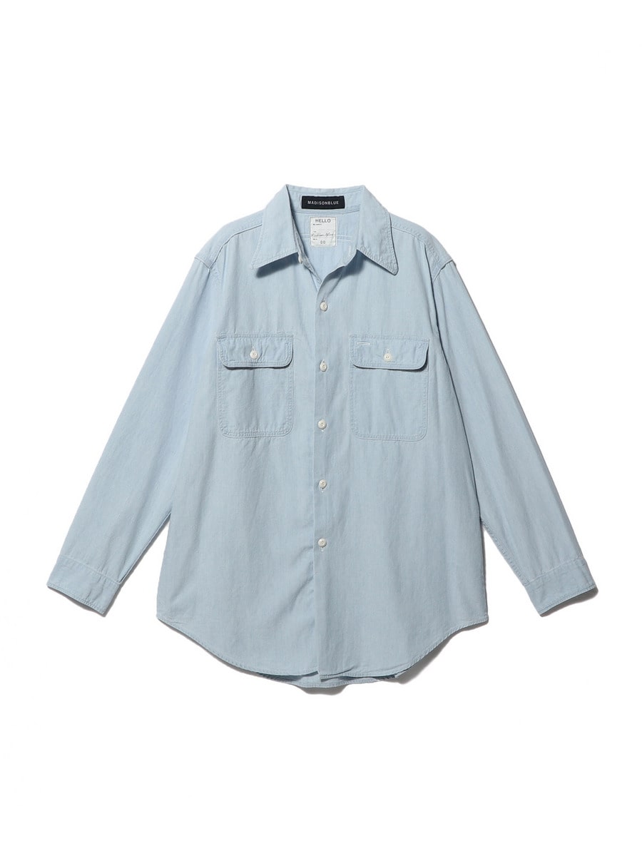5人気　マディソンブルー　ハンプトン　シャンブレー　シャツ　長袖　ライトブルー HAMPTON CHAMBRAY SHIRT(OW) | SHIRT/BLOUSE | MADISONBLUE