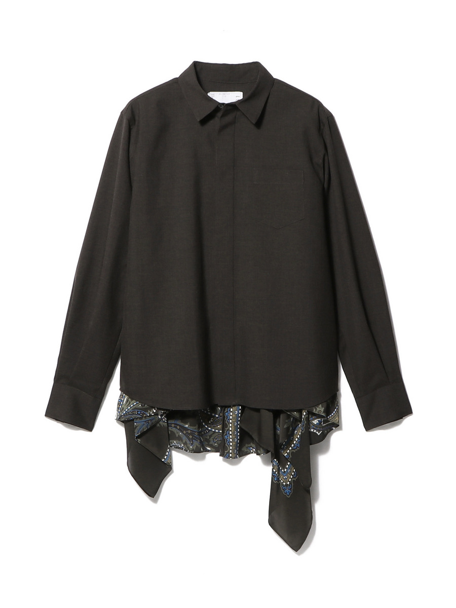 sacai レイヤードダブルワイドシャツ 楽天市場】sacai サカイ 20SS レイヤードダブルワイドシャツ 20