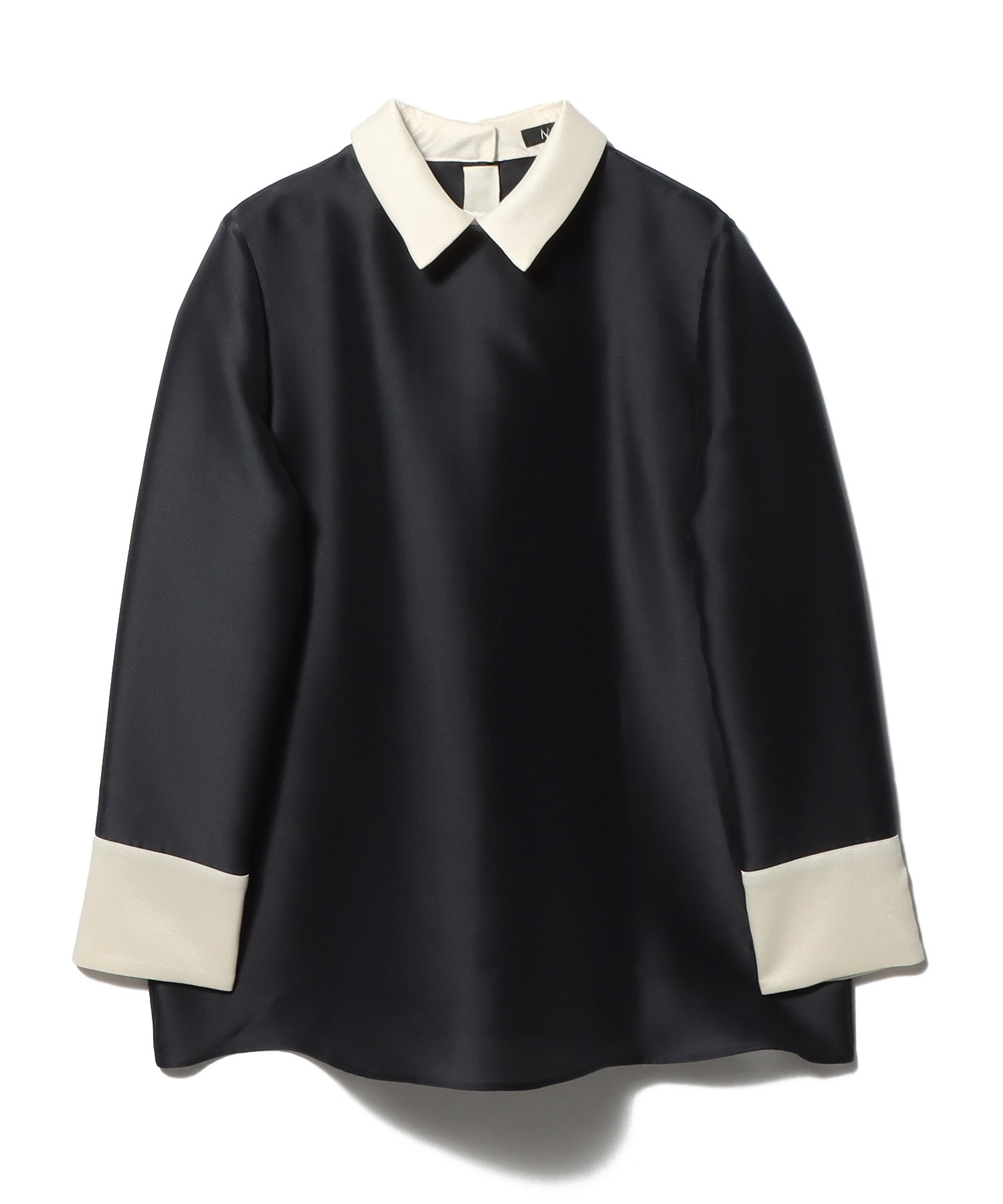 シルキー バイカラーブラウス