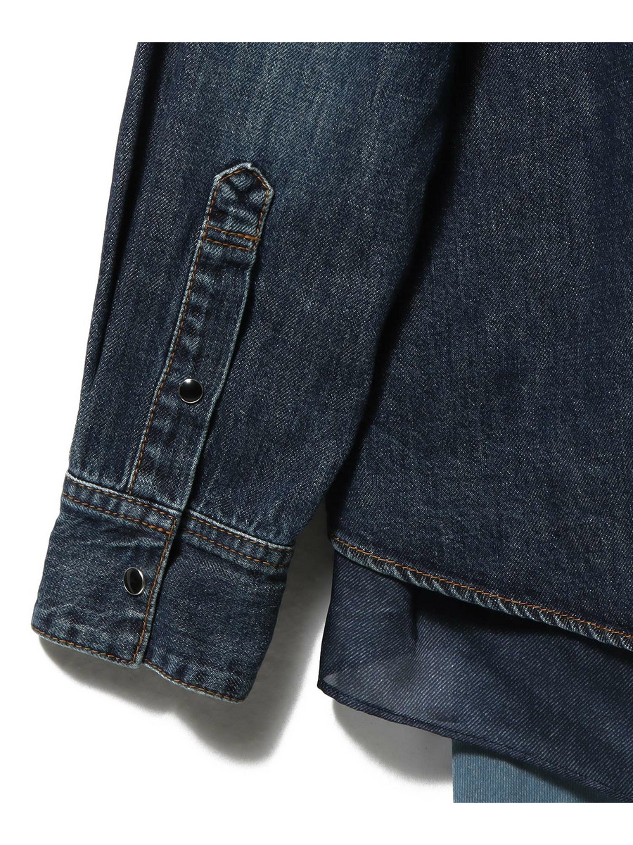 Sacai デニムシャツ 12-00238 ダークブルー classic_27103213