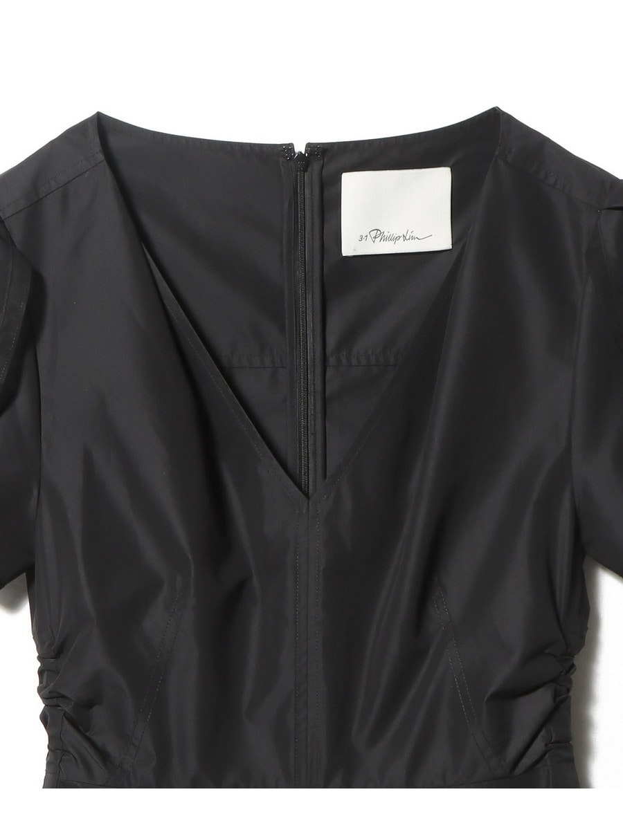 【3.1 Phillip Lim】チューリップスリーブVネックドレス 3.1 phillip lim / ソフトチューリップスリーブ Vネック ドレス