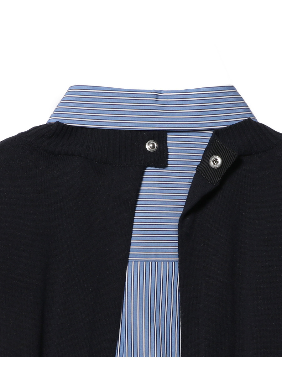 sacaiウールニットコットンポプリンワンピース SACAI / ウールニット×コットンポプリン ワンピース｜ESTNATION