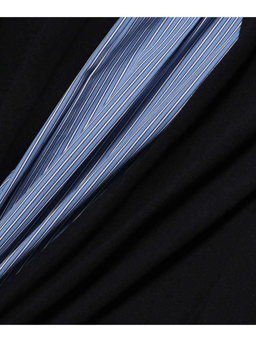 SACAI / ポプリン×コットン ニットドレス｜ESTNATION ONLINE