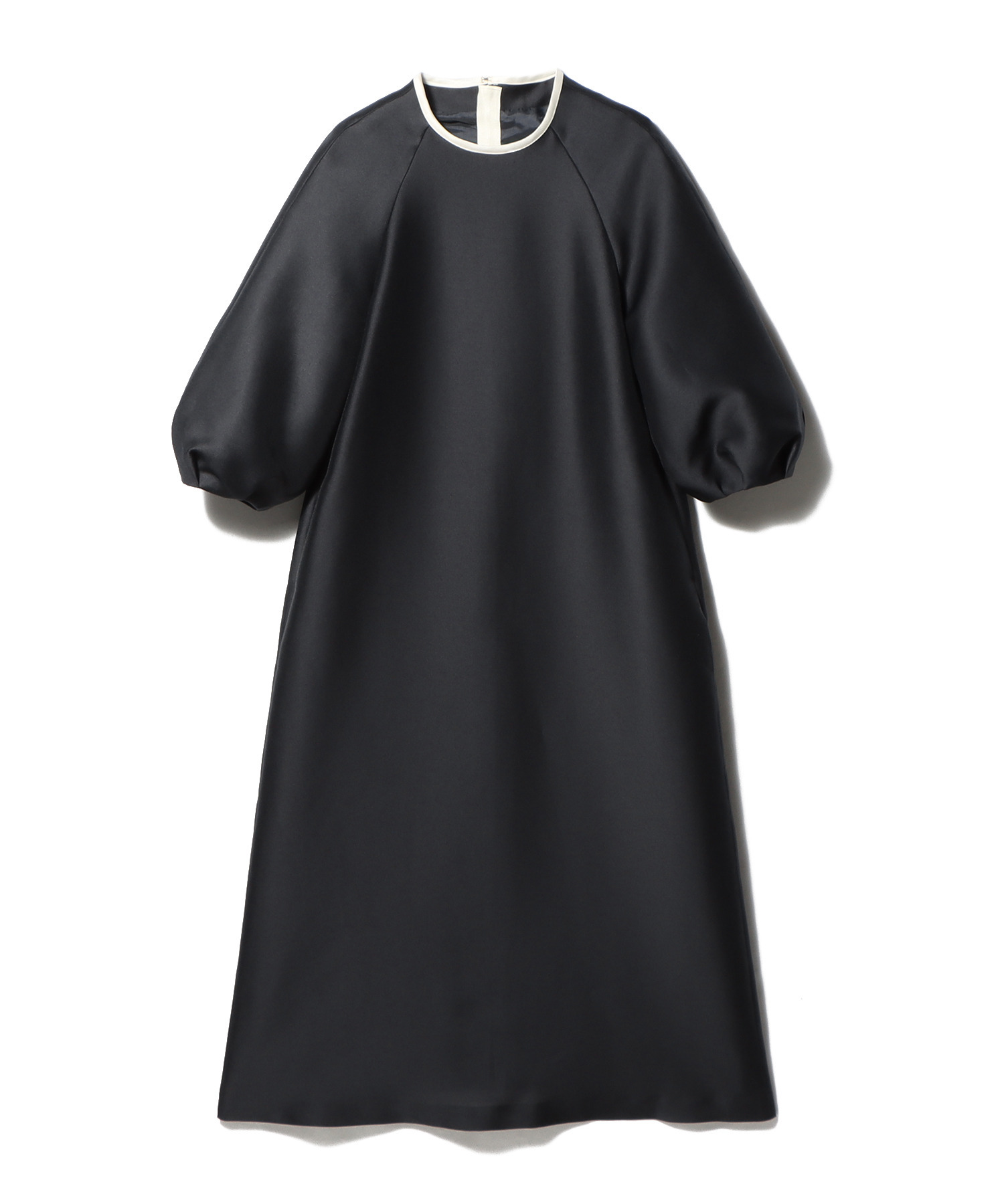 パイピング サテン ワンピース