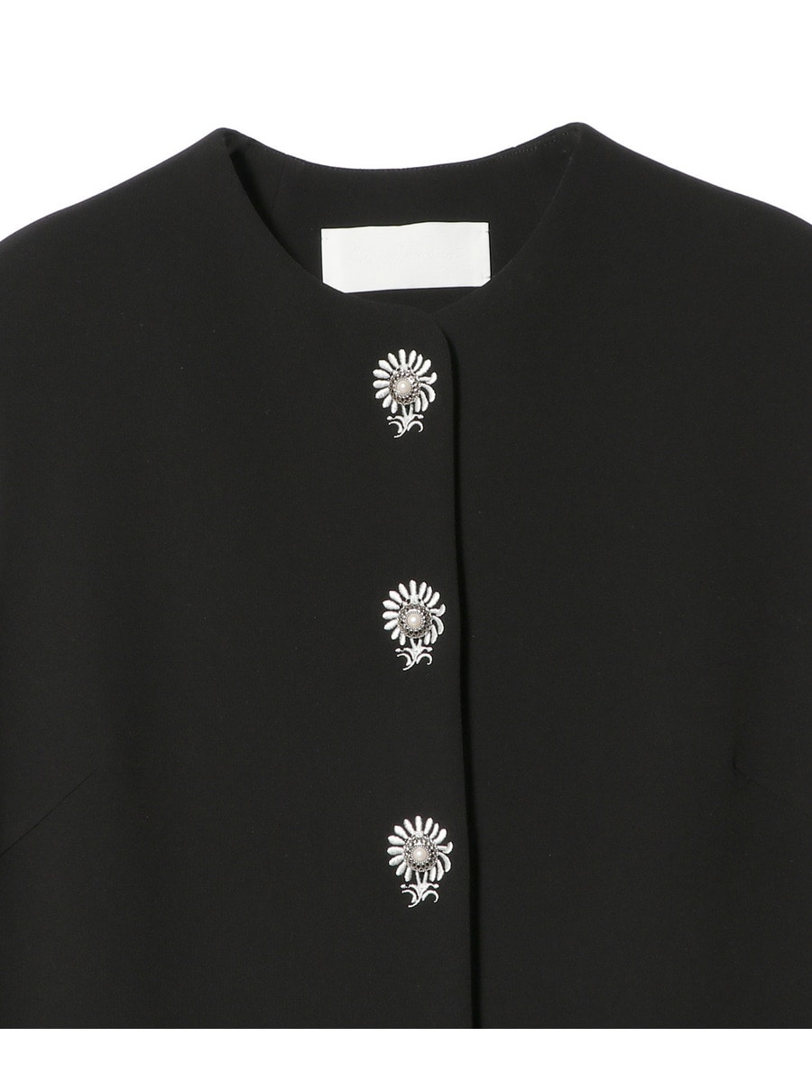 Mame Kurogouchi / エンブロイダリーボタンホール スリーブレスドレス