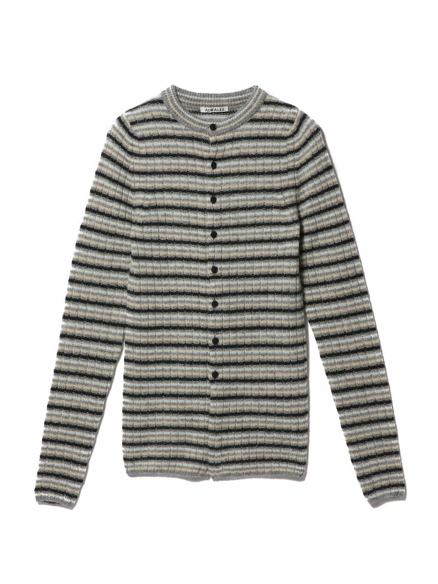 AURALEE wool カーディガン size4 AURALEE Beige Brushed Super Kid Mohair Cardigan Auralee