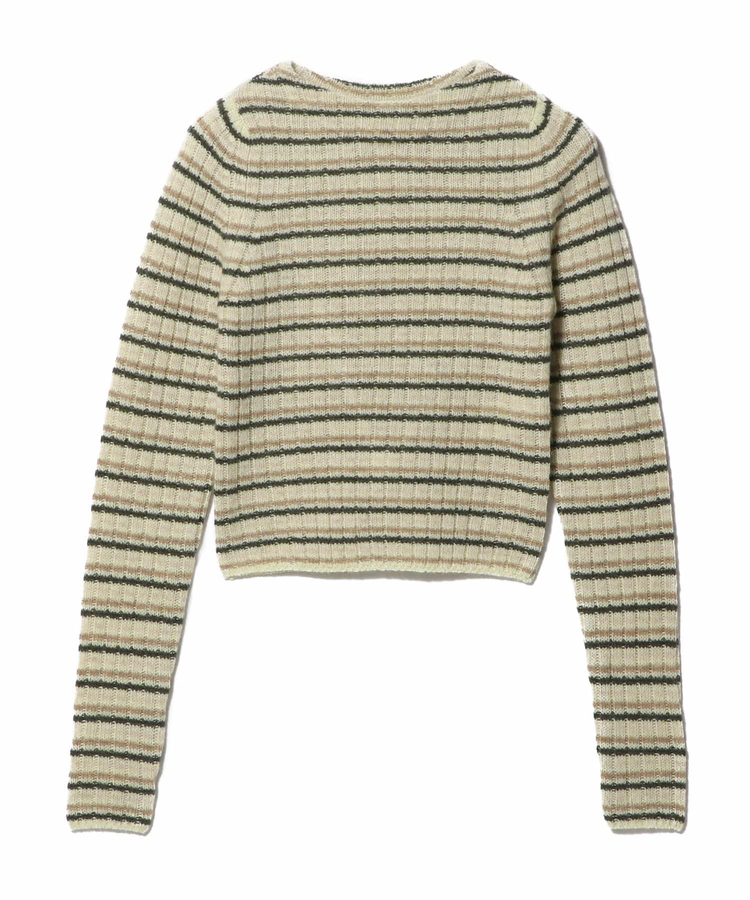 SHETLAND WOOL CASHMERE ボートネックニット