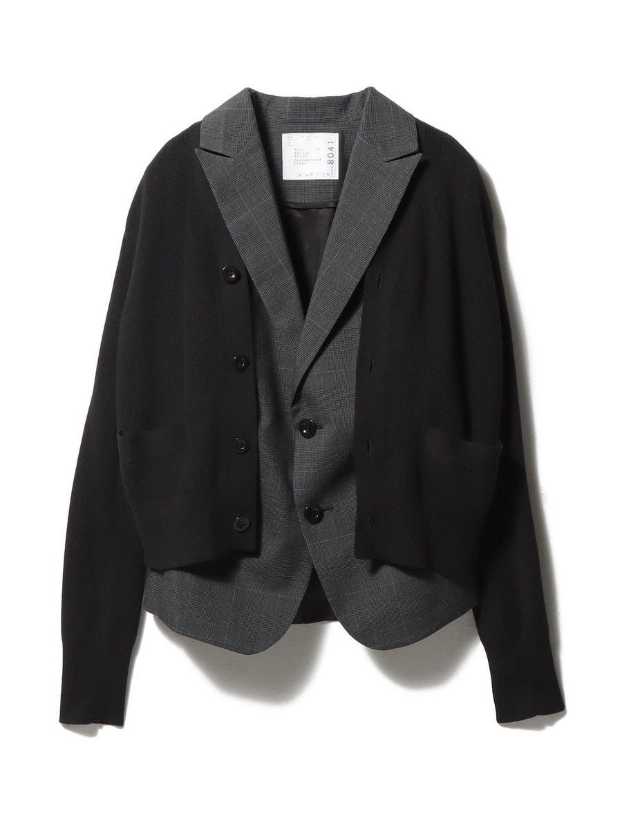 SACAI / ファブリックコンビカーディガン｜ESTNATION ONLINE