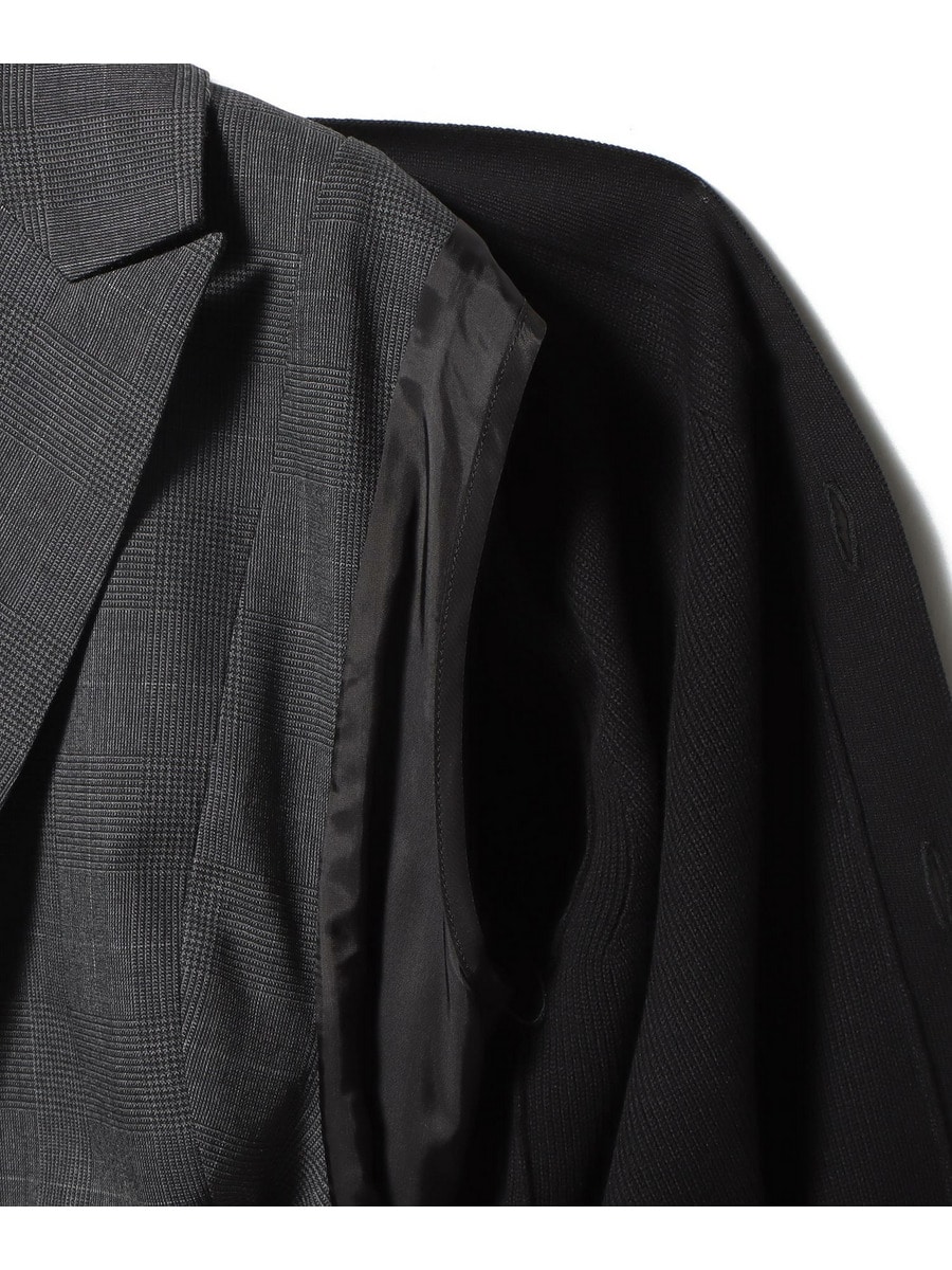 sacai  異素材コンビ　カーディガン SACAI / ファブリックコンビカーディガン｜ESTNATION ONLINE