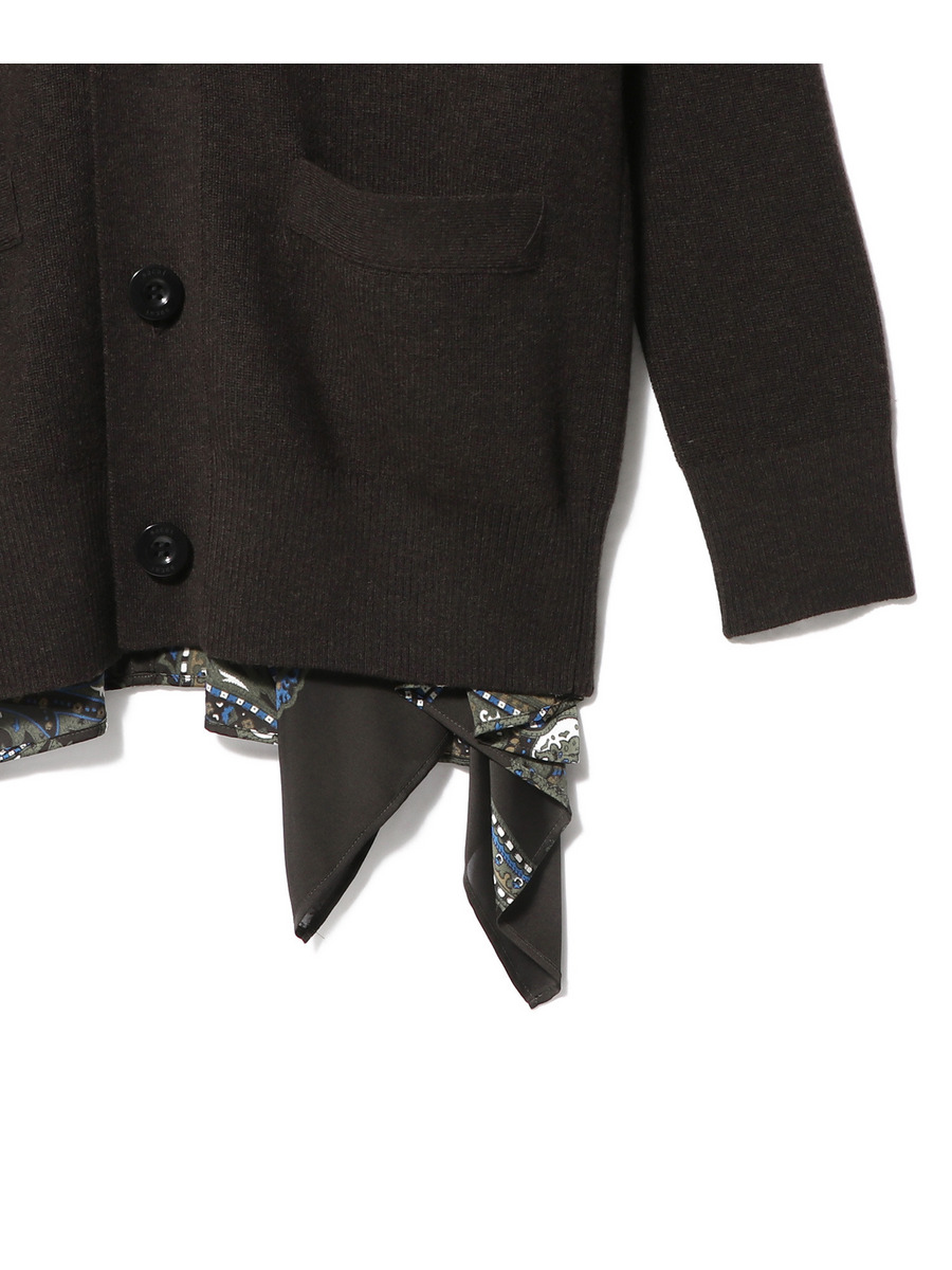 SACAI / ペイズリー レイヤード カーディガン｜ESTNATION ONLINE