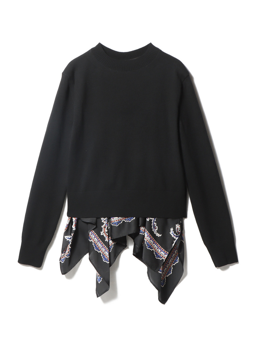 SACAI / ペイズリー レイヤード ニット｜ESTNATION ONLINE STORE